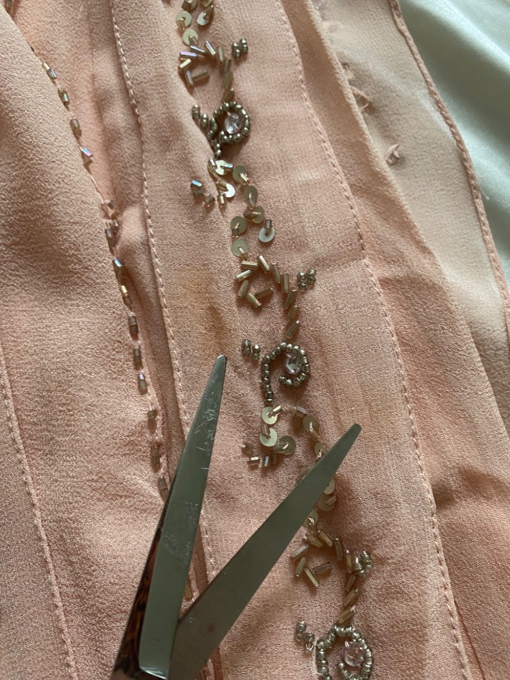 Rare Vintage y2k Sue Wong Pink Silk Beaded Flapper Party Dress Size 2 *read* - Picture 4 of 12